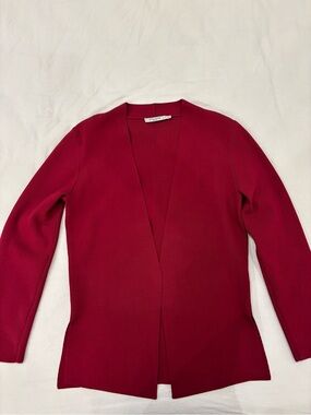 MM. Lafleur Red Knit Open-front Jardigan